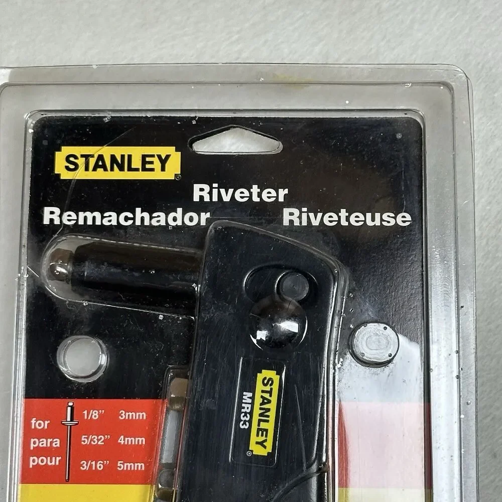 Vintage Stanley MR33 Hand Riveter Rivet Tool NOS Sealed 1/8” 5/32” 3/16” Taiwan - Picture 2 of 7